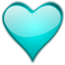 download Heart Gloss 1 clipart image with 180 hue color