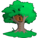 download Tree House clipart image with 0 hue color