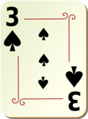 Ornamental Deck 3 Of Spades