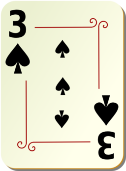 Ornamental Deck 3 Of Spades