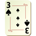 download Ornamental Deck 3 Of Spades clipart image with 0 hue color