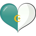 download Algeria Heart Flag clipart image with 45 hue color