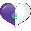 download Algeria Heart Flag clipart image with 135 hue color