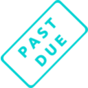 download Past Due Business Stamp 1 clipart image with 180 hue color