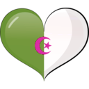 download Algeria Heart Flag clipart image with 315 hue color