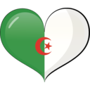 download Algeria Heart Flag clipart image with 0 hue color