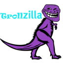 download Trollzilla clipart image with 180 hue color