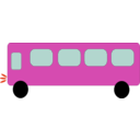download Red Bus clipart image with 315 hue color