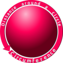 download Circumference Of A Circle clipart image with 135 hue color