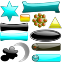download Mixed Gloss Stuff clipart image with 180 hue color