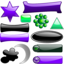 download Mixed Gloss Stuff clipart image with 270 hue color