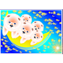 download Dogs On The Moon clipart image with 0 hue color