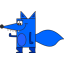download Fox clipart image with 180 hue color