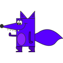 download Fox clipart image with 225 hue color