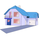 download House 4 clipart image with 180 hue color