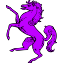 download Horse Rampant clipart image with 225 hue color