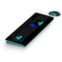 download Generic Gaming Keyboard Mouse clipart image with 180 hue color