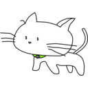 download White Cat clipart image with 90 hue color