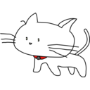 download White Cat clipart image with 0 hue color