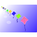 download Row Of Kites clipart image with 45 hue color