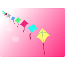 download Row Of Kites clipart image with 135 hue color