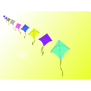 download Row Of Kites clipart image with 225 hue color
