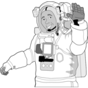download Astronaut Iss Activity Sheet P1 clipart image with 180 hue color