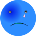 download Smiley Cry clipart image with 180 hue color