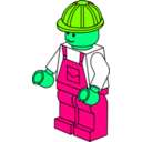 download Lego Town Worker clipart image with 90 hue color