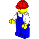 download Lego Town Worker clipart image with 0 hue color