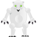 download Metalic Bear clipart image with 90 hue color