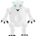 download Metalic Bear clipart image with 180 hue color