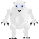 download Metalic Bear clipart image with 225 hue color