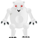 download Metalic Bear clipart image with 0 hue color