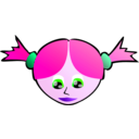 download Girl Face clipart image with 270 hue color