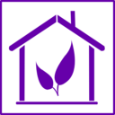download Eco Green House Icon clipart image with 180 hue color