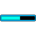 download Progress Bar clipart image with 180 hue color
