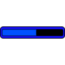 download Progress Bar clipart image with 225 hue color