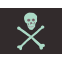 download Jolly Roger clipart image with 90 hue color