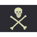 download Jolly Roger clipart image with 0 hue color