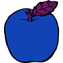 download Apple clipart image with 225 hue color