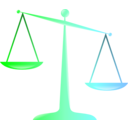 download Scales Of Justice Colored Glassy Effect Derivative clipart image with 270 hue color