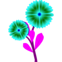 download Flowers clipart image with 180 hue color