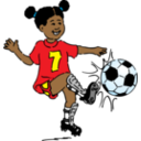 Girl Playing Soccer