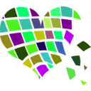 download Red Heart clipart image with 90 hue color