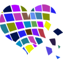 download Red Heart clipart image with 225 hue color