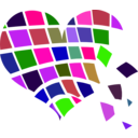 download Red Heart clipart image with 270 hue color