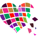 download Red Heart clipart image with 315 hue color