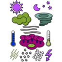 download Weather Chart Symbols clipart image with 225 hue color