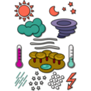 download Weather Chart Symbols clipart image with 315 hue color